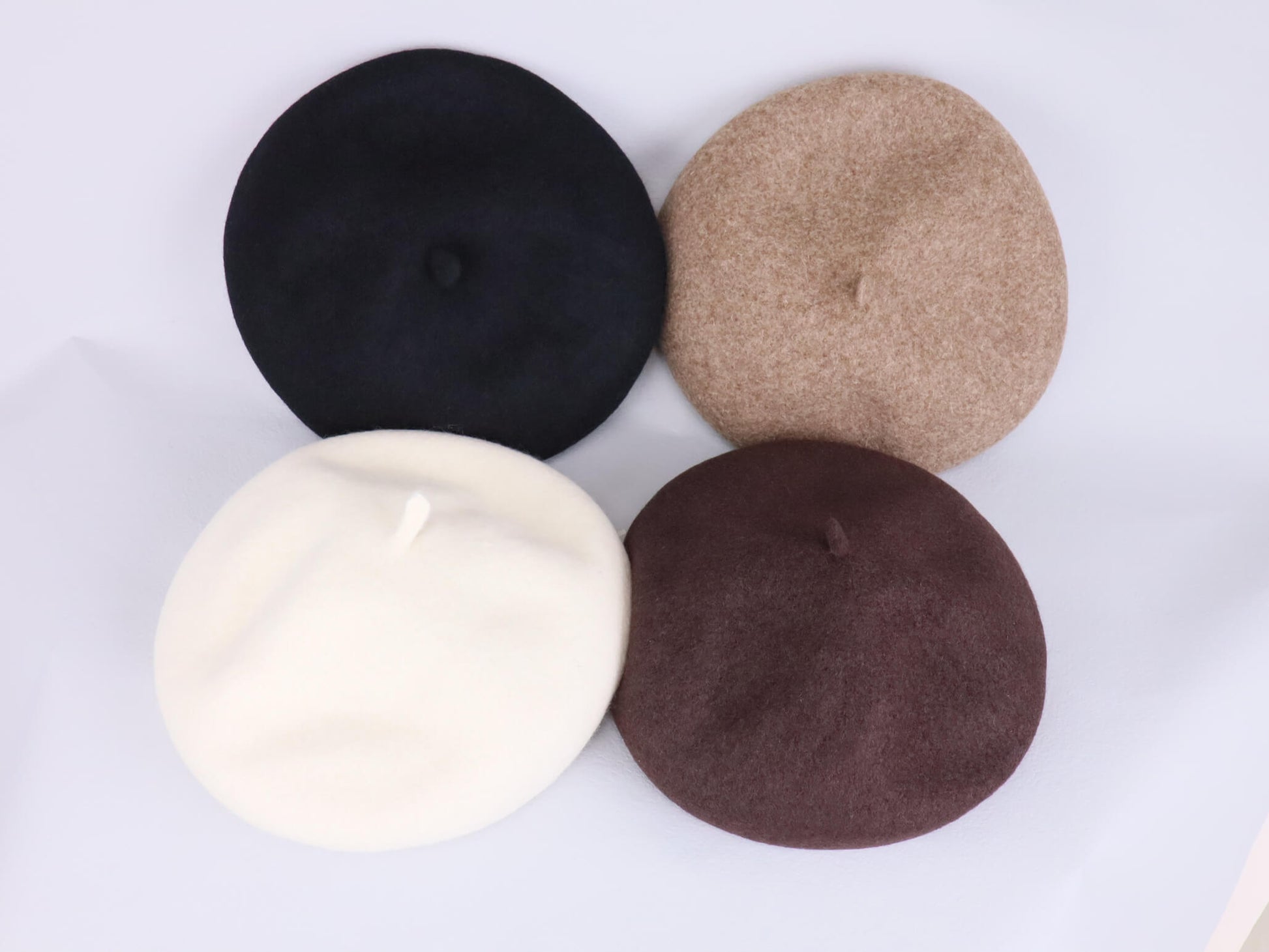 Wool Solid Beret Hat