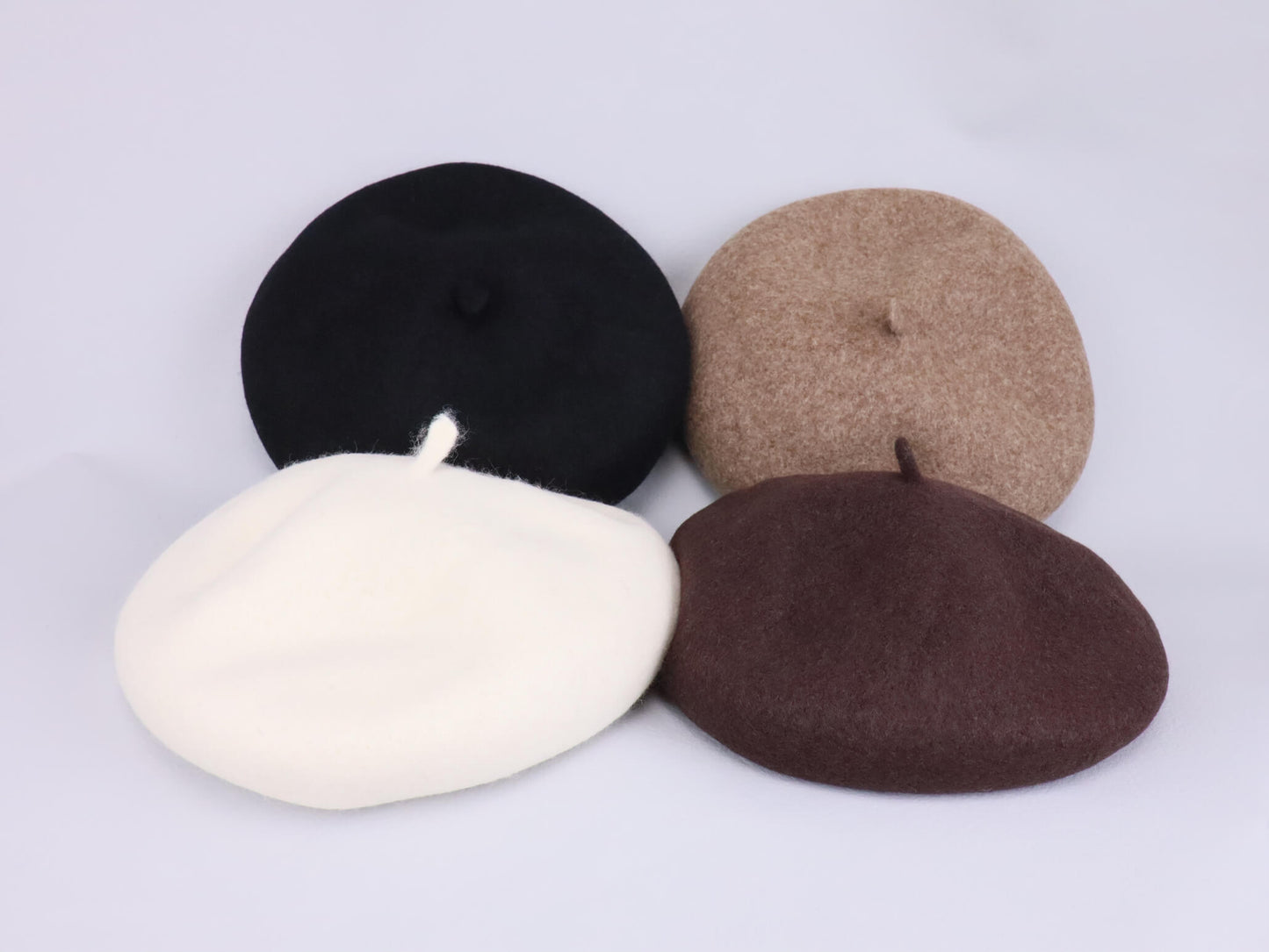 Wool Solid Beret Hat