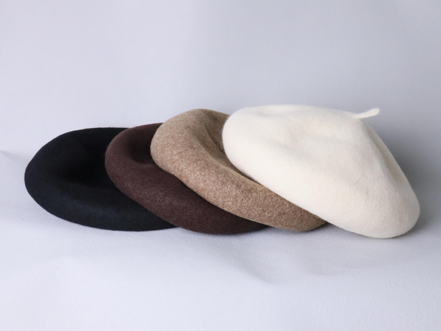 White Beret Hat for Women | Wool Hat