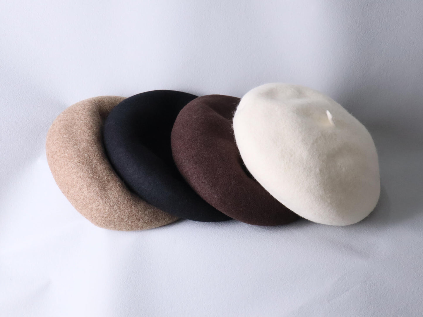 White Beret Hat for Women | Wool Hat