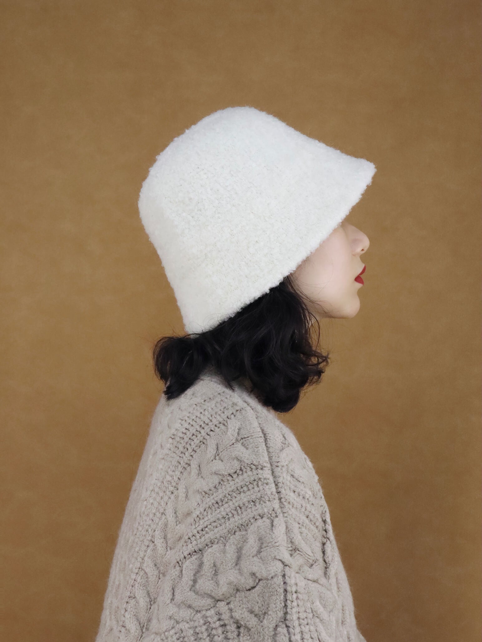 Wool Knitted Bucket Hat