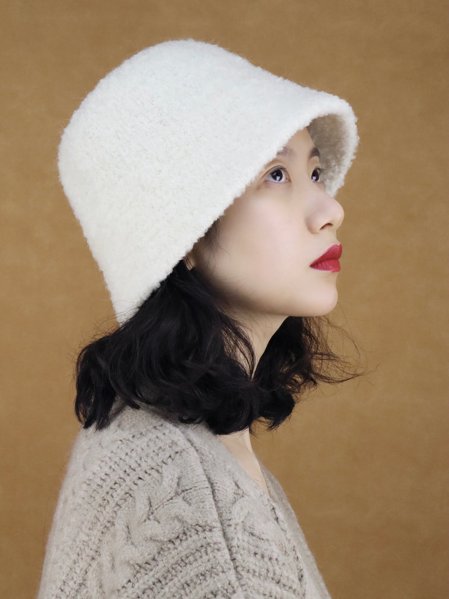 Wool Knitted Bucket Hat