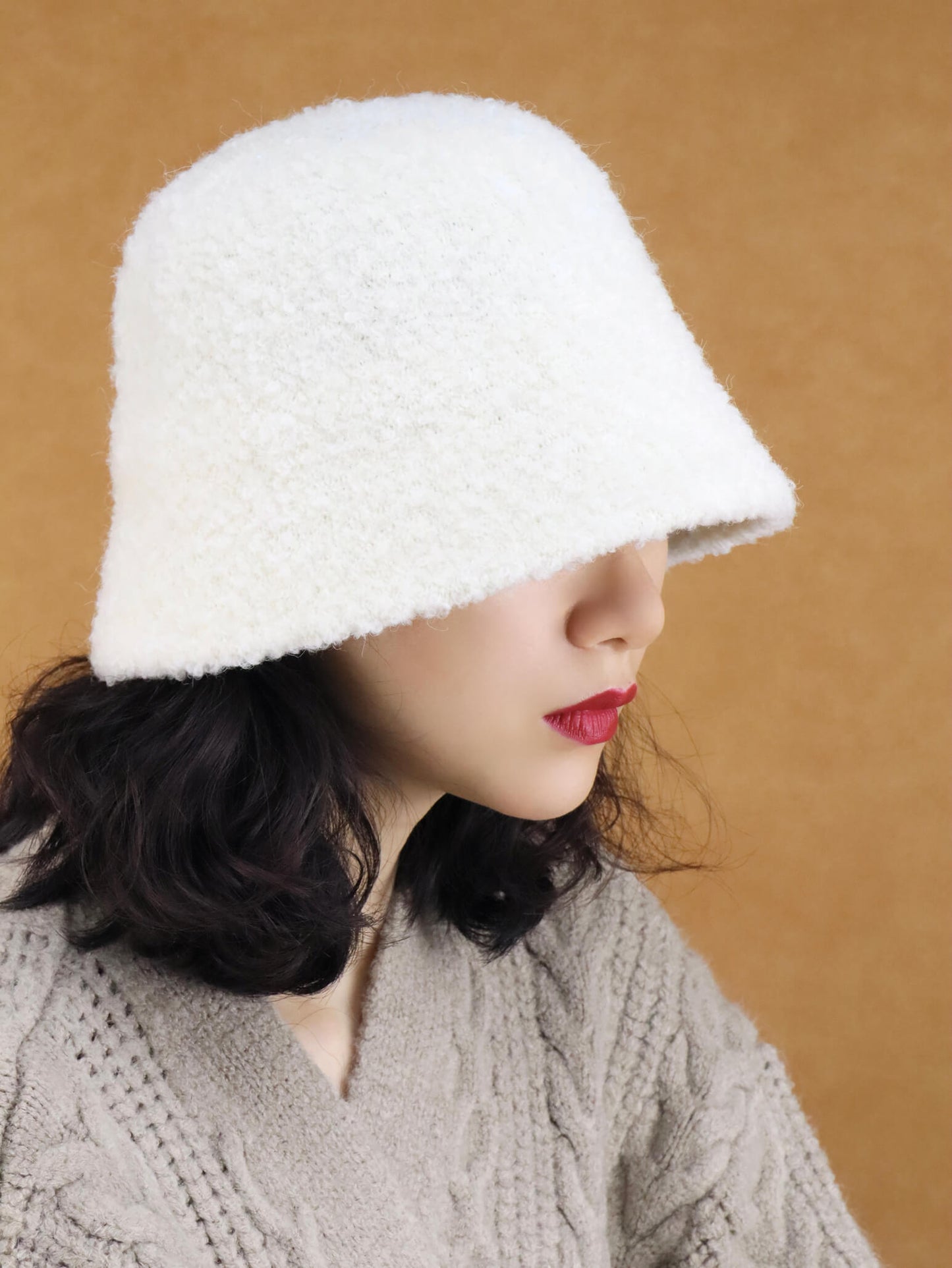 Wool Knitted Bucket Hat