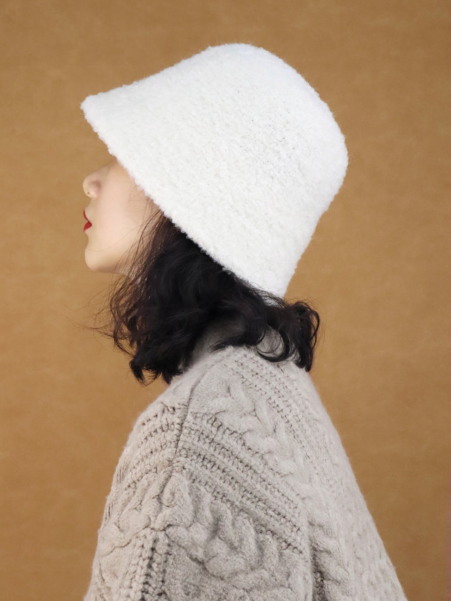 Wool Knitted Bucket Hat