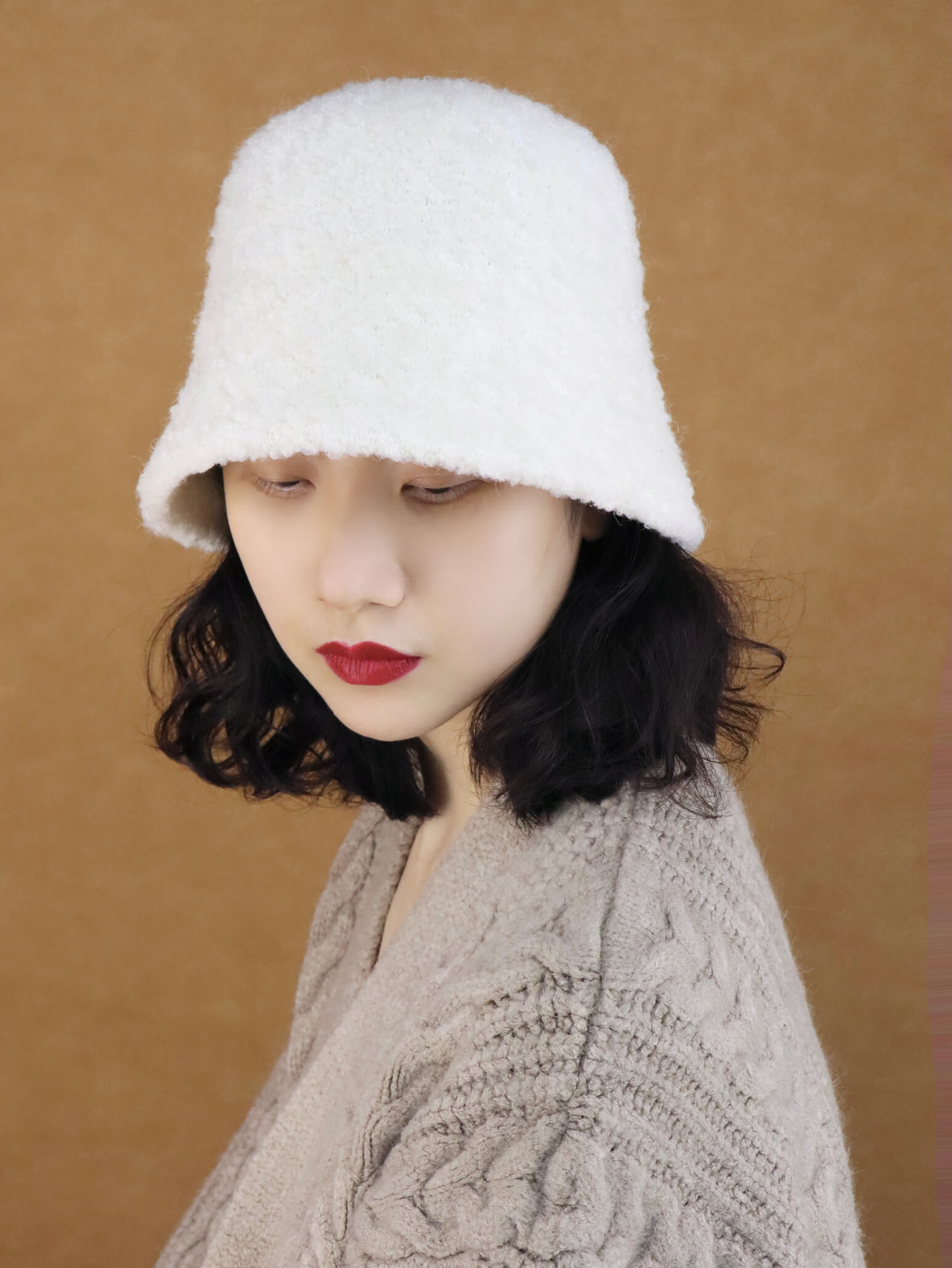 Wool Knitted Bucket Hat