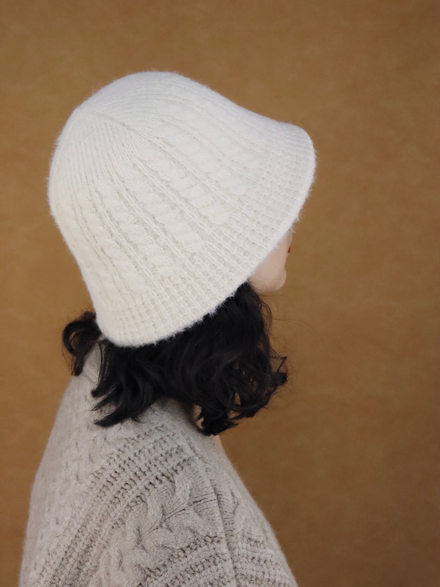 Wool Knitted Bucket Hat