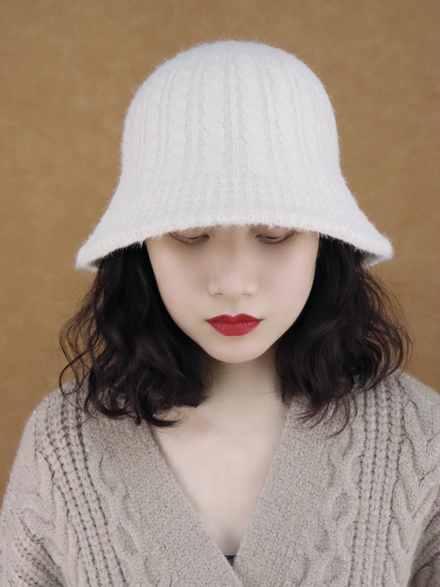 Wool Knitted Bucket Hat