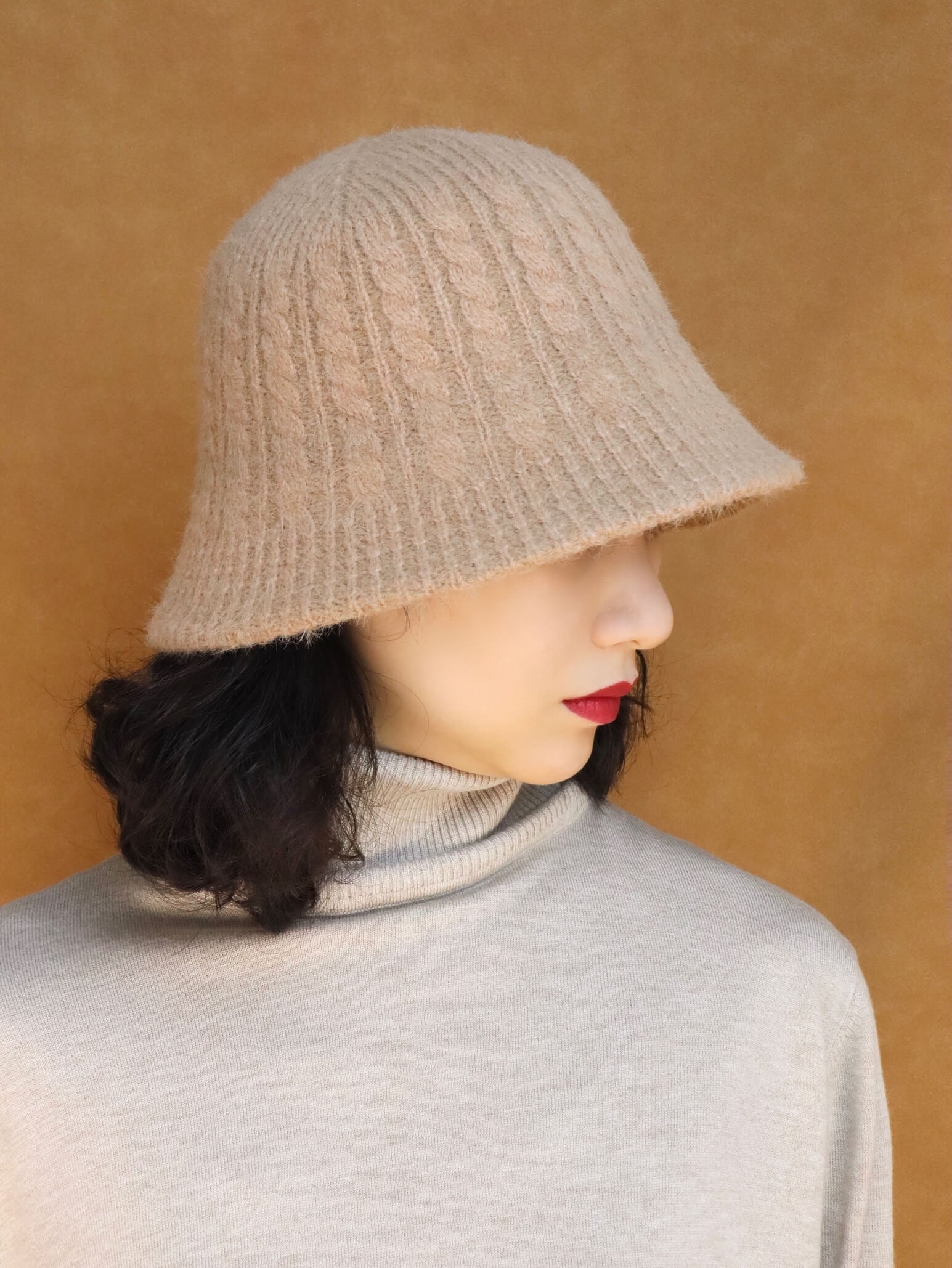 Wool Knitted Bucket Hat