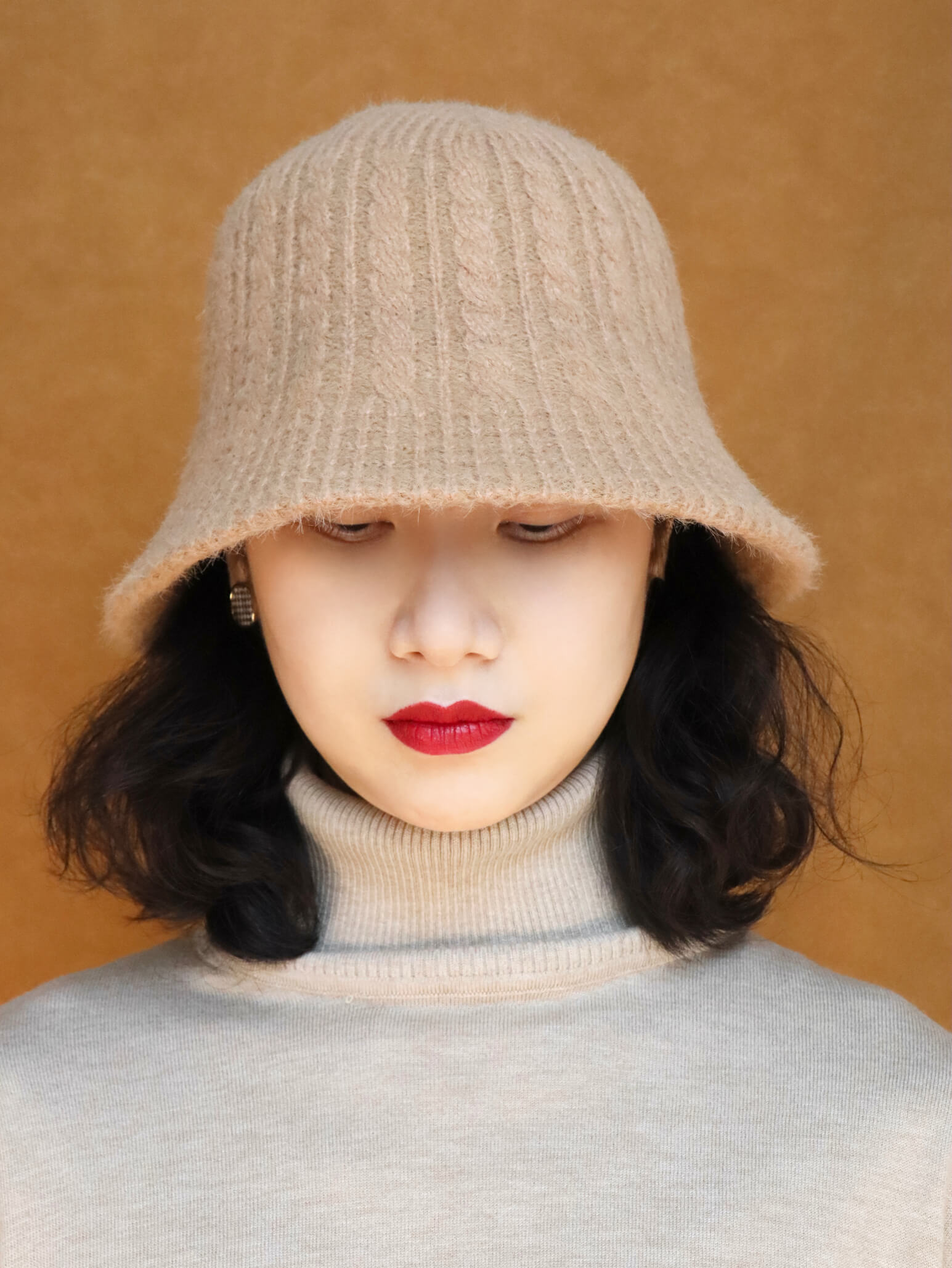 Wool Knitted Bucket Hat