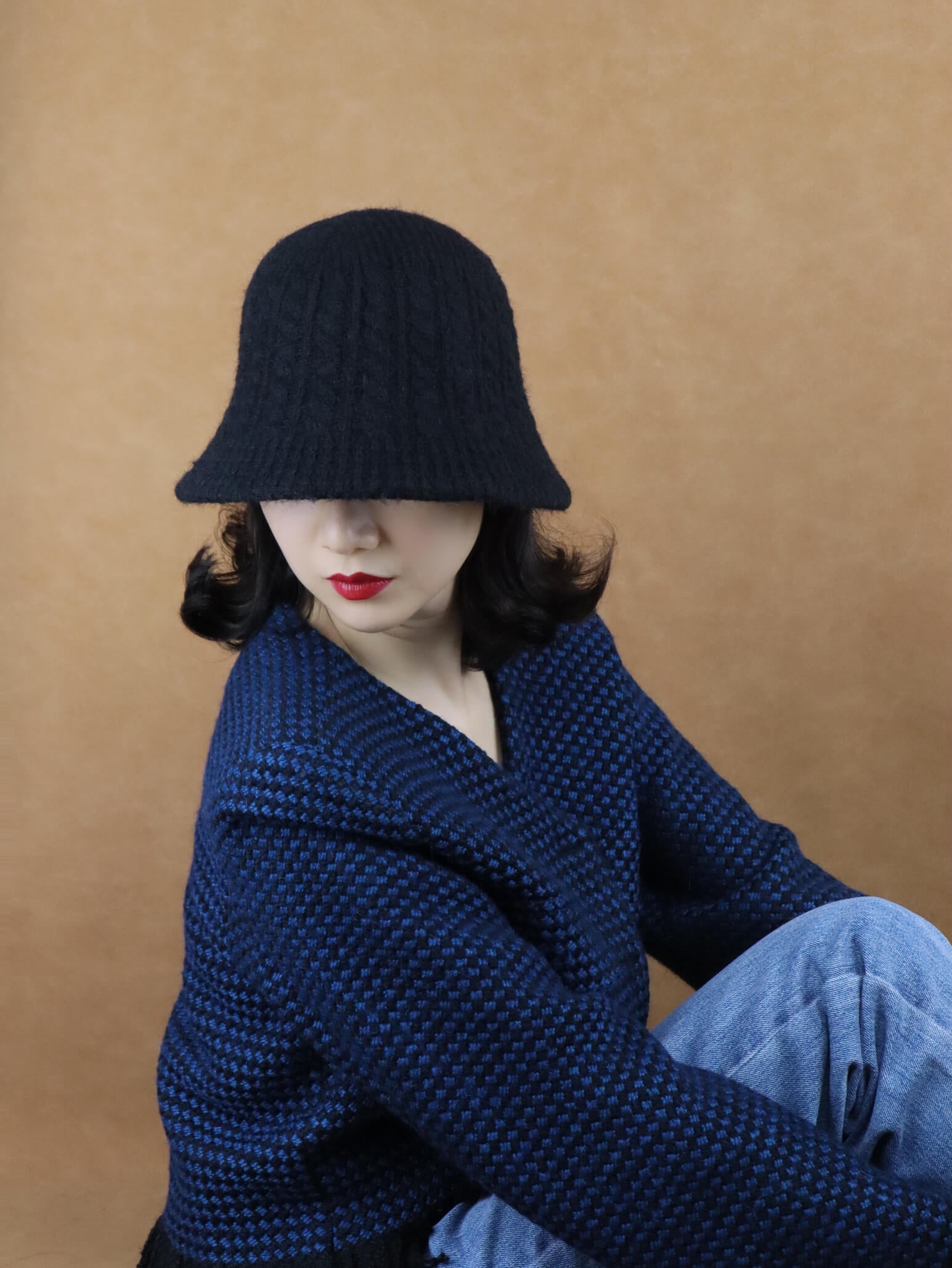 Wool Knitted Bucket Hat