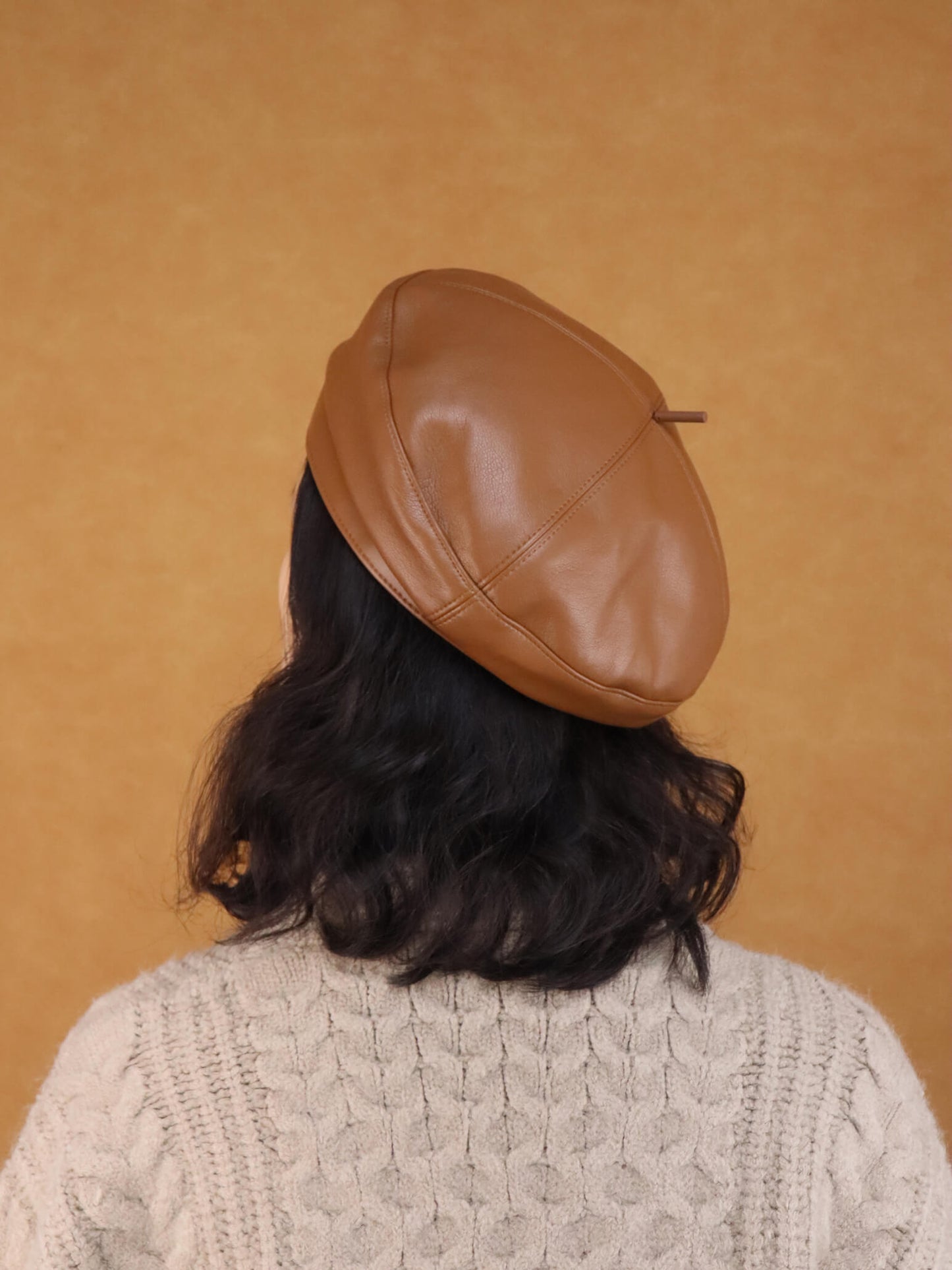 Leather PU Beret Hat