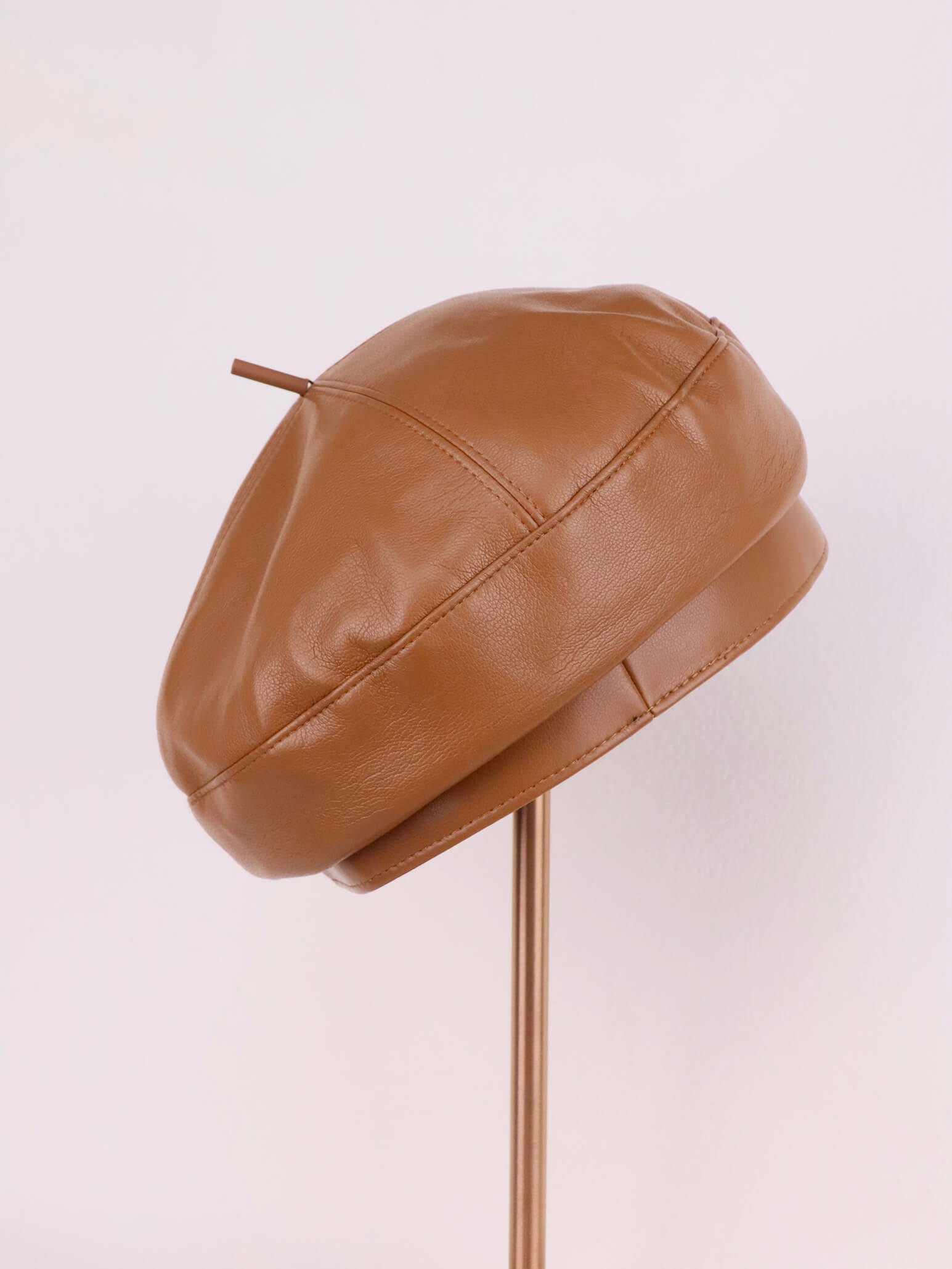 Leather PU Beret Hat