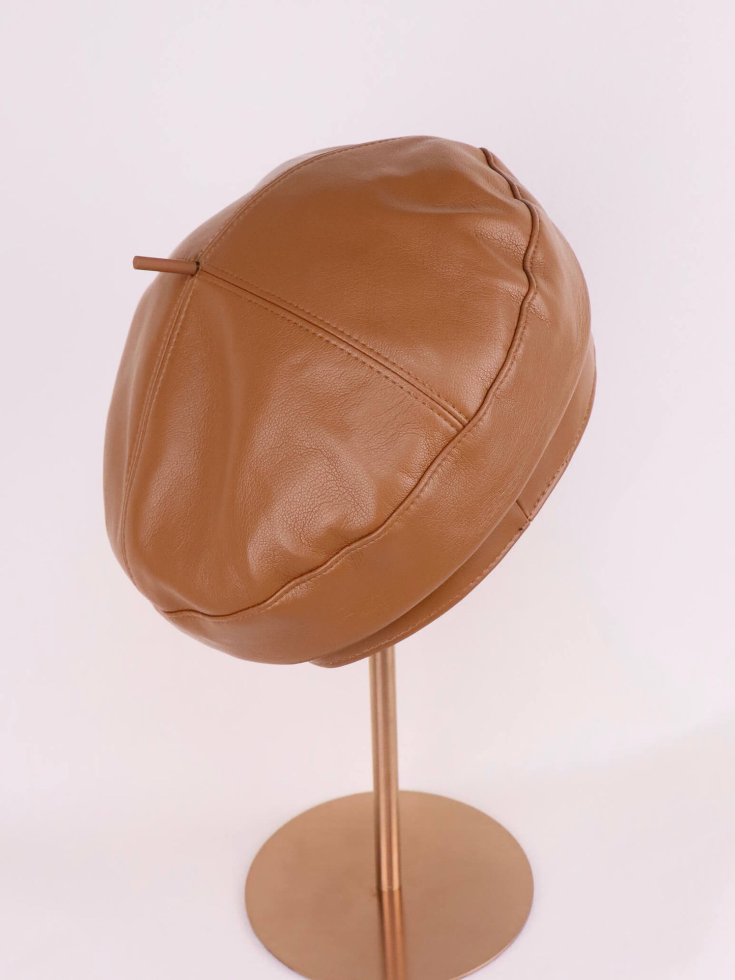 Leather PU Beret Hat