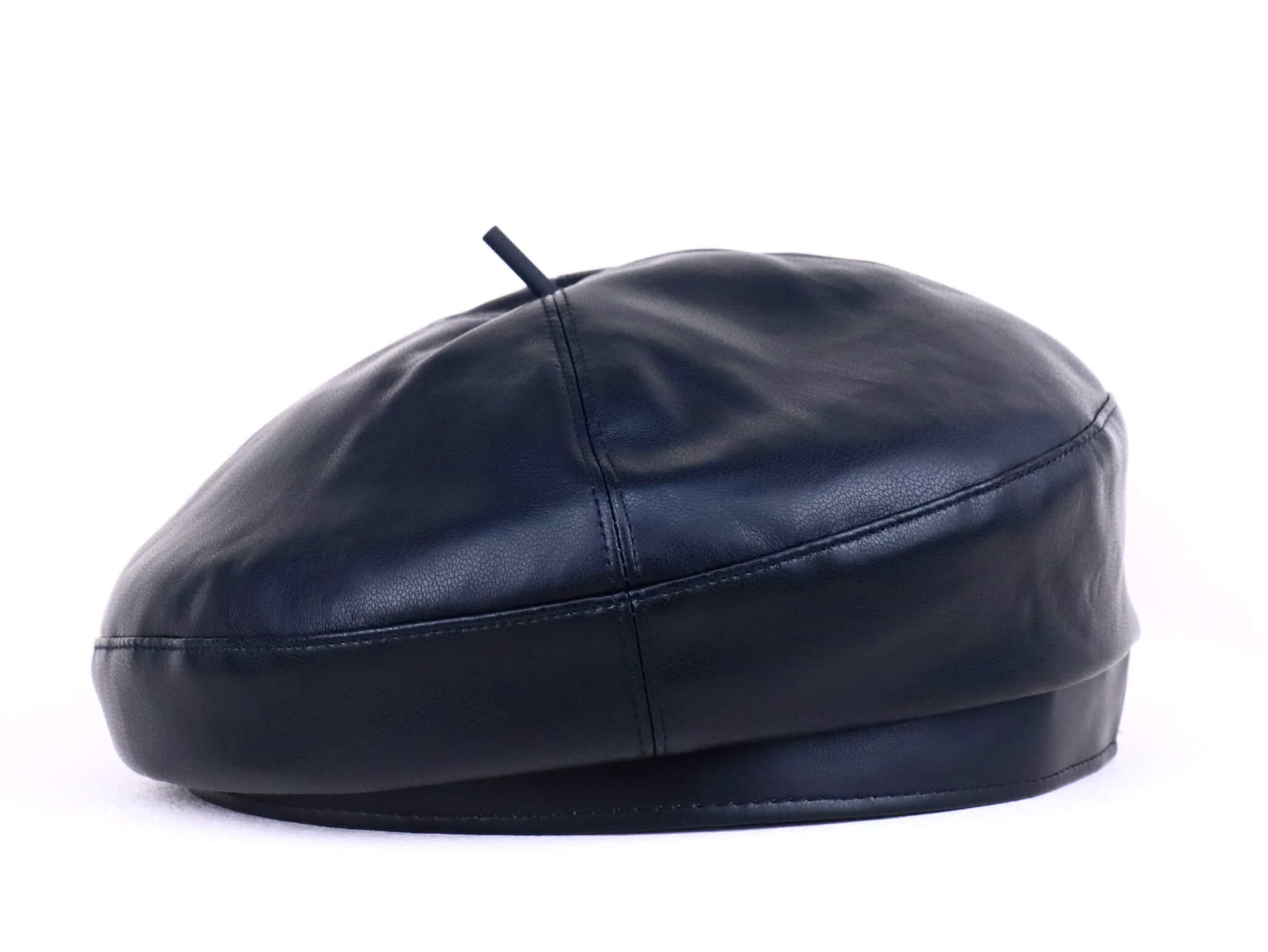 PU Leather Beret Hat