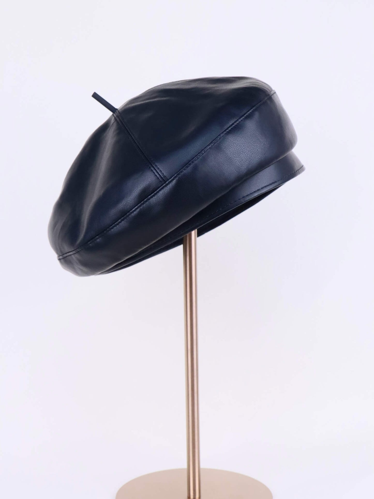 PU Leather Beret Hat