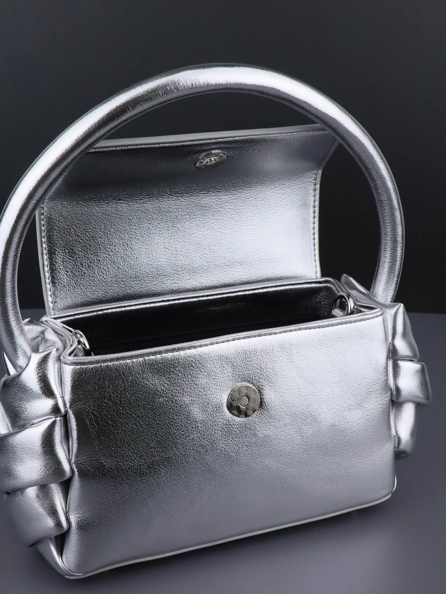 Silver Leather handbag | Women's Crossbody bag | Cowhide