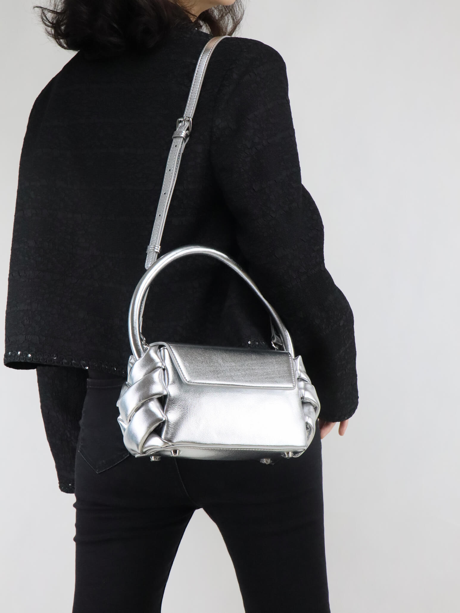 Leather Shoulder Bag | with strap for crossbody