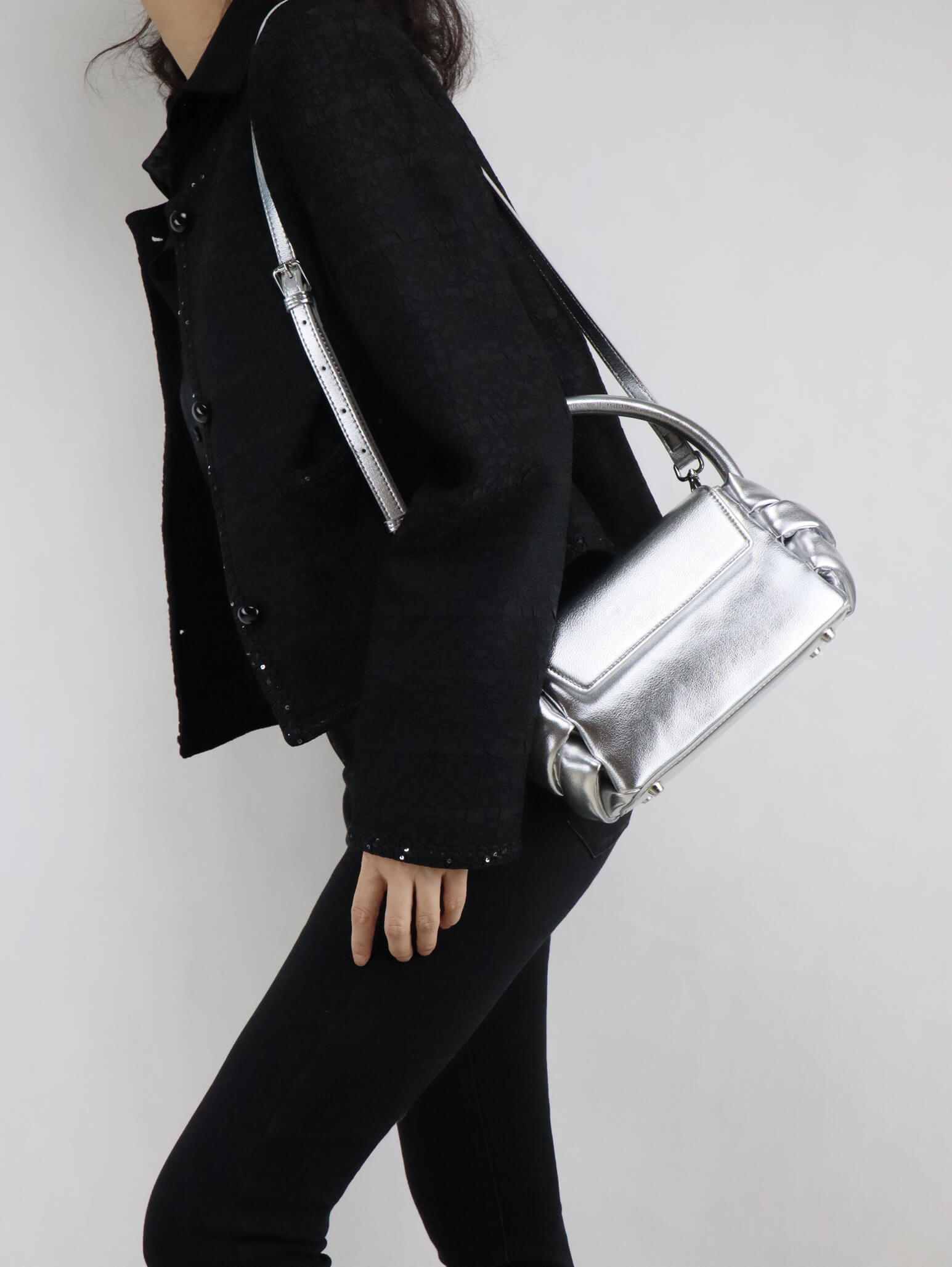 Leather Shoulder Bag | with strap for crossbody