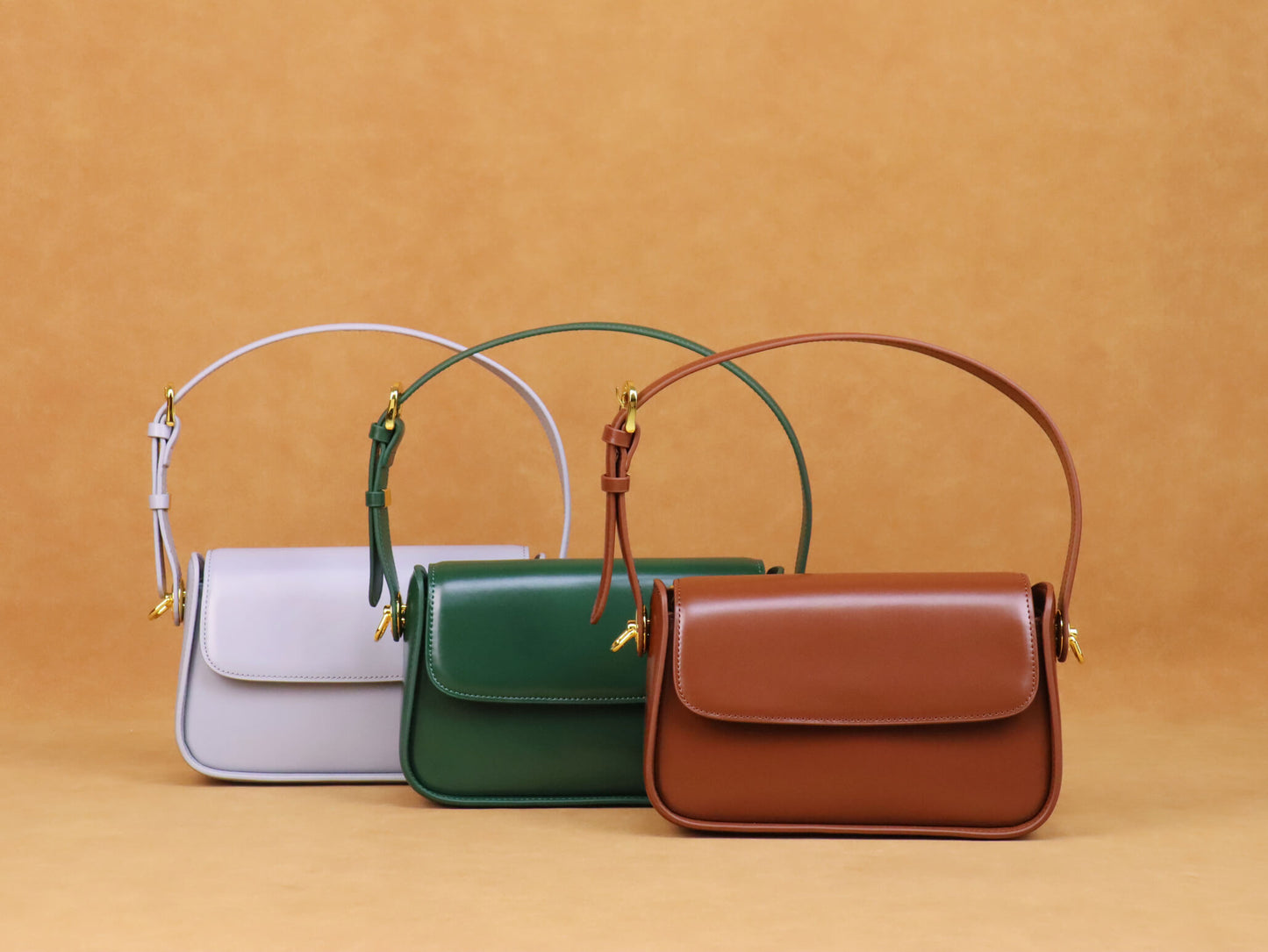 Crossbody Leather Bag | Shoulder Bag | grey blue, green, brown